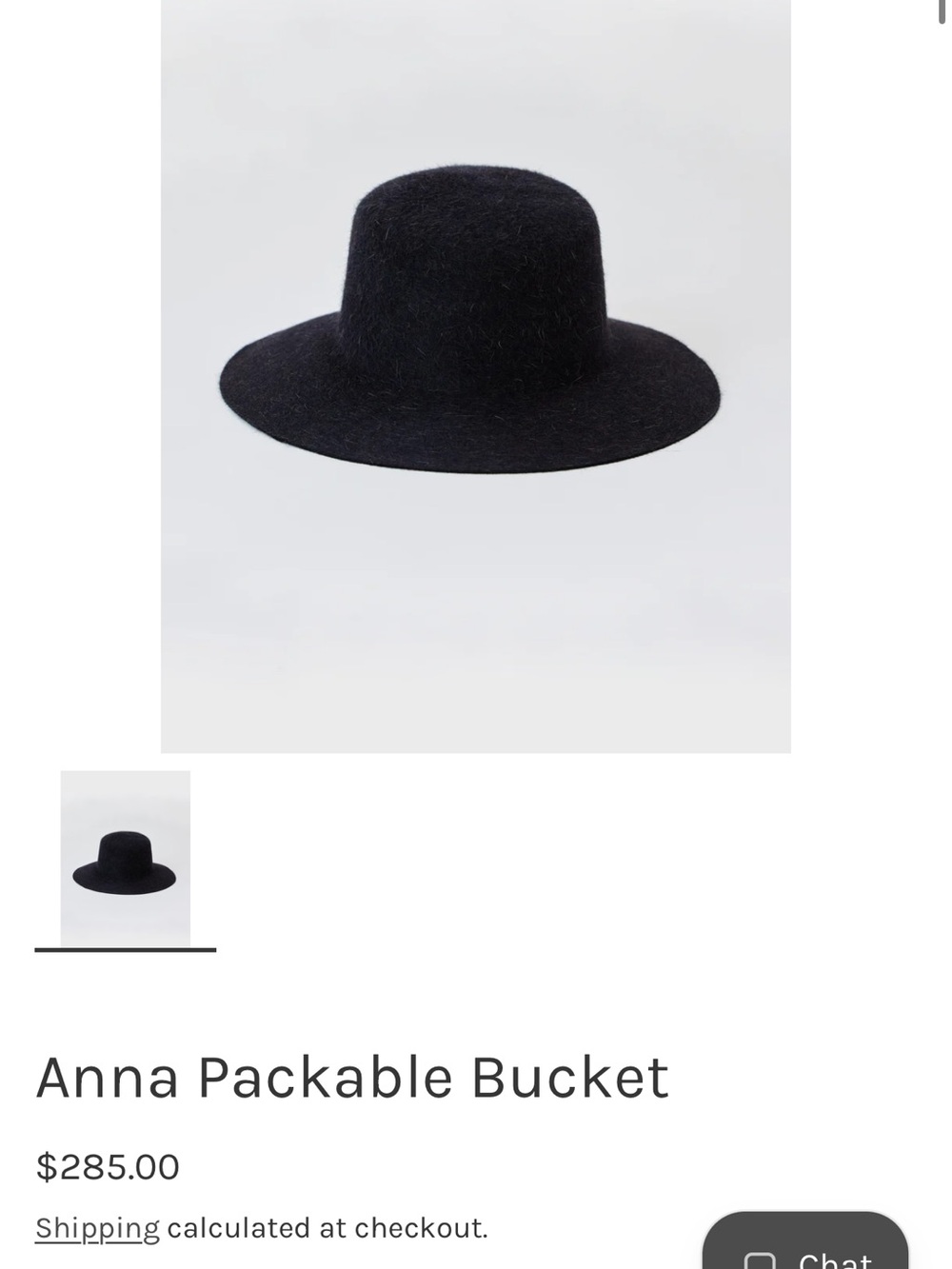 Hat Attack Anna Packable Bucket Hat in Black